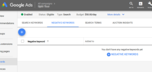 Negative Keywords for ppc