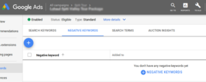 Negative Keywords for ppc