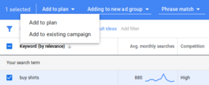 New Google Keyword Planner