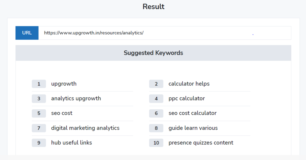 SEO Resources - Keyword Analysis & Research Tool