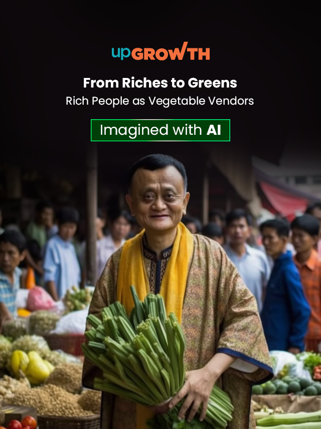 From Riches to Greens: Rich People as Vegetable Vendors: Imagined with AI