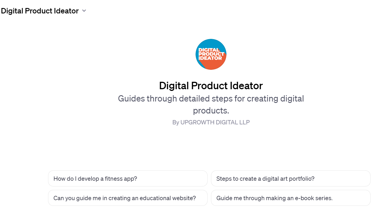 Digital Product Ideator