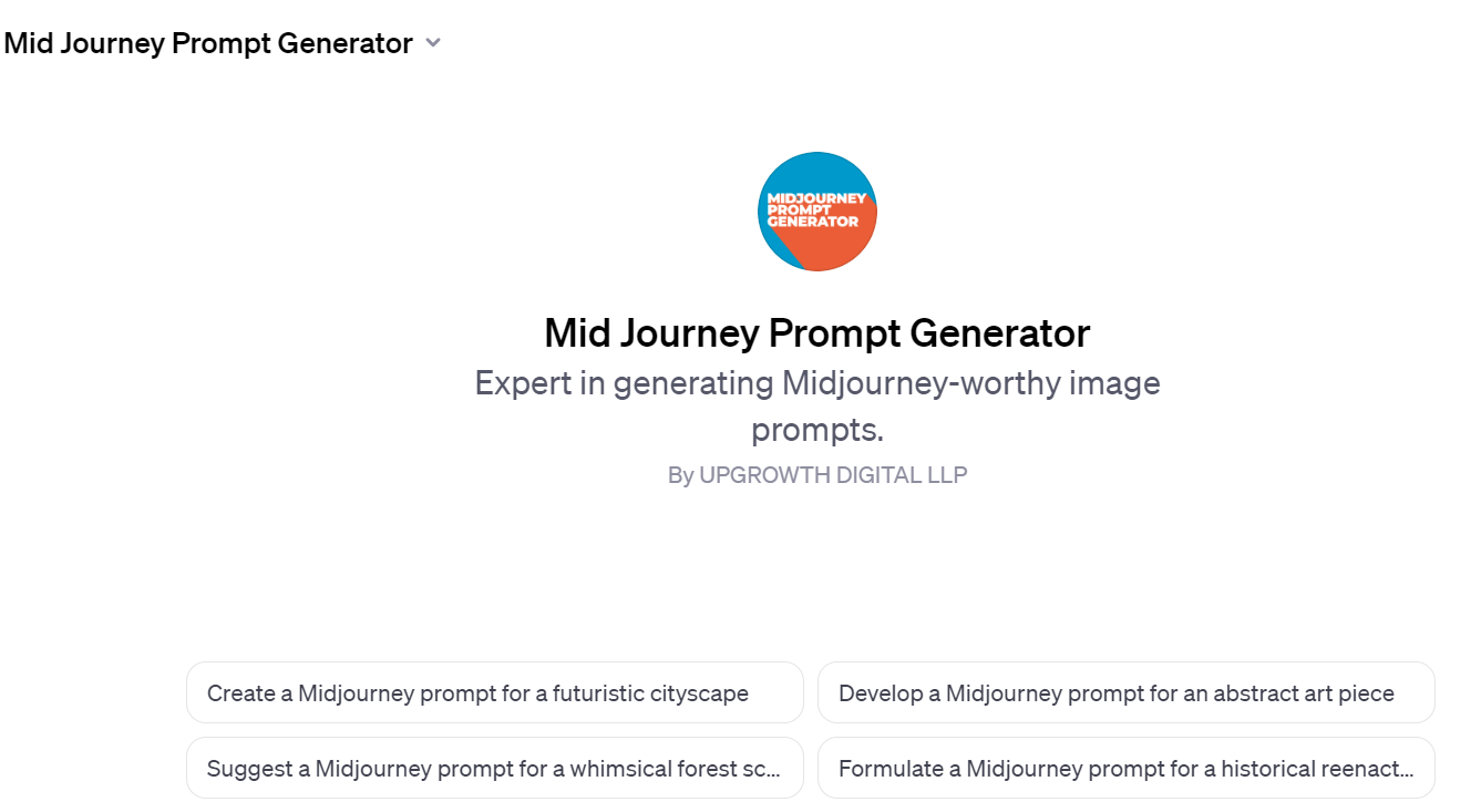 Mid Journey Prompt Generator