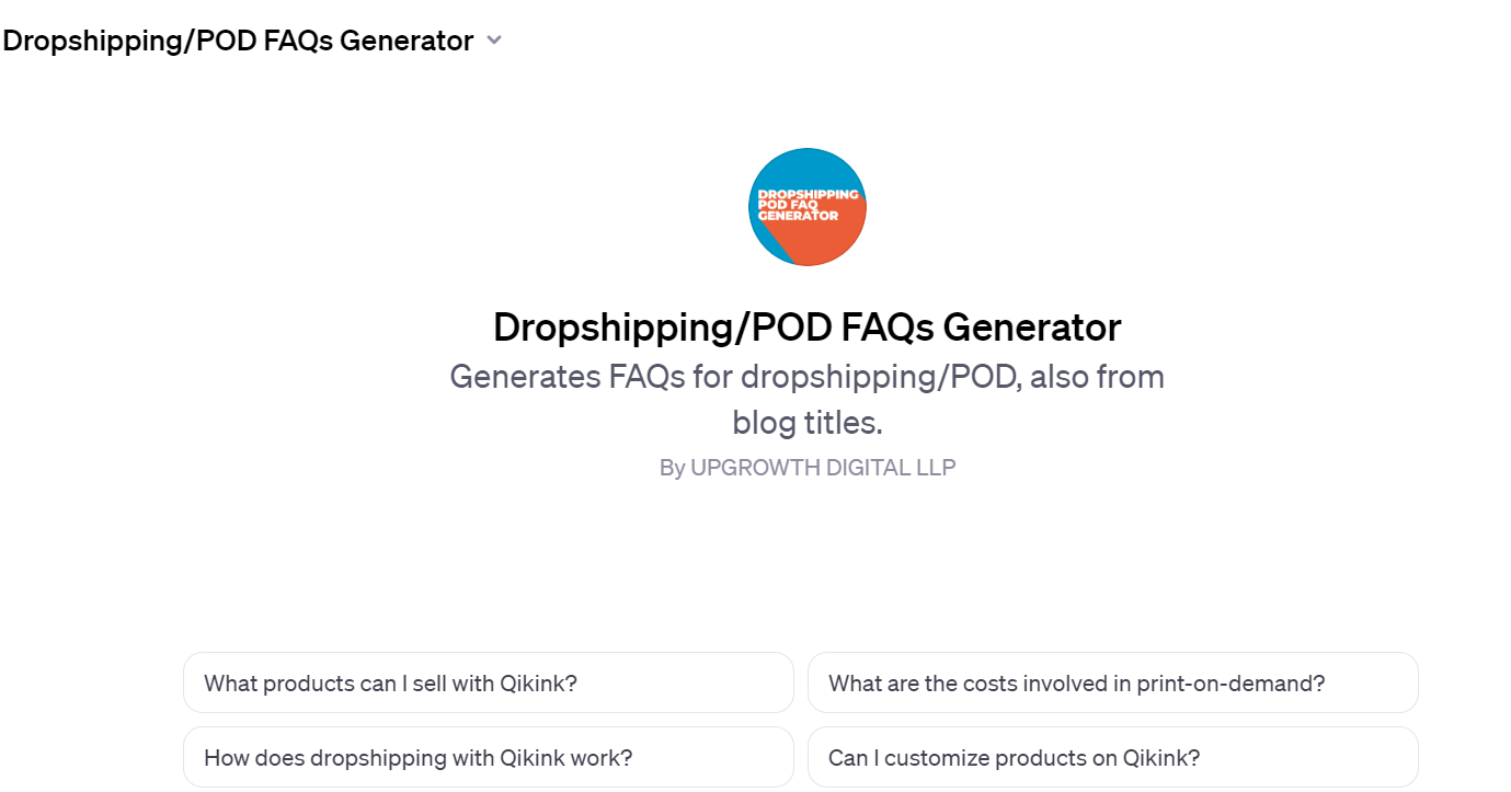 POD FAQs Generator