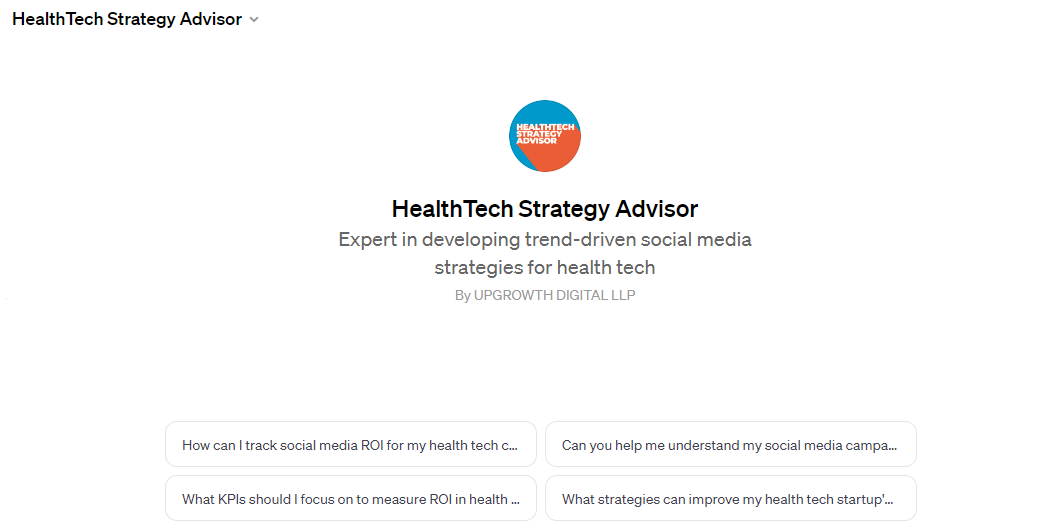 HealthTech Strategy Advisor