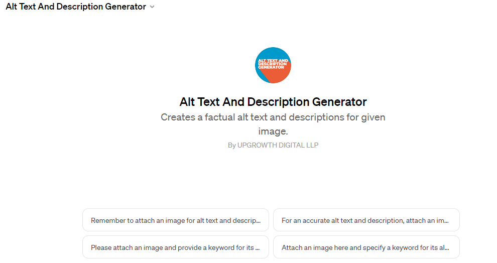 Alt Text And Description Generator