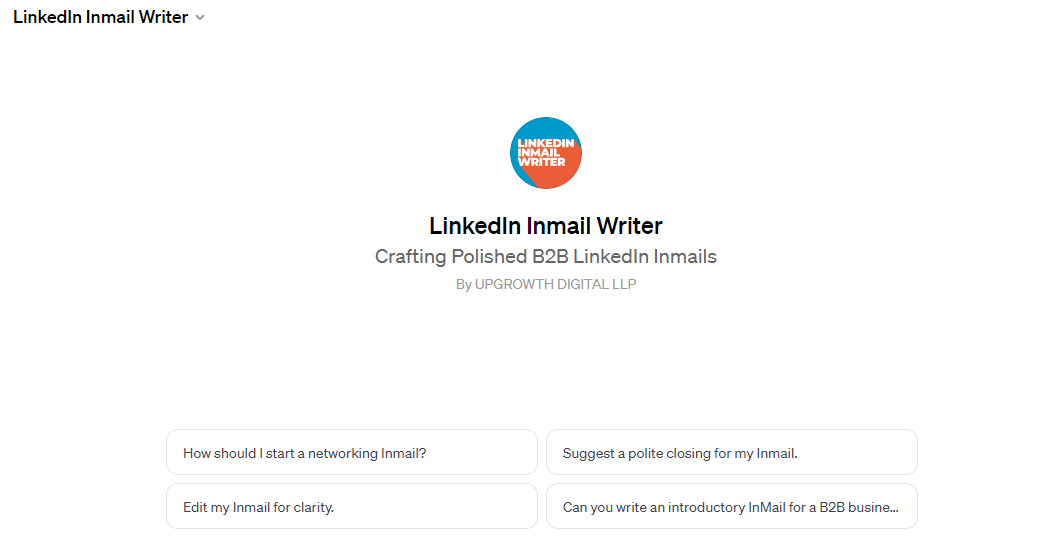 LinkedIn Inmail Writer