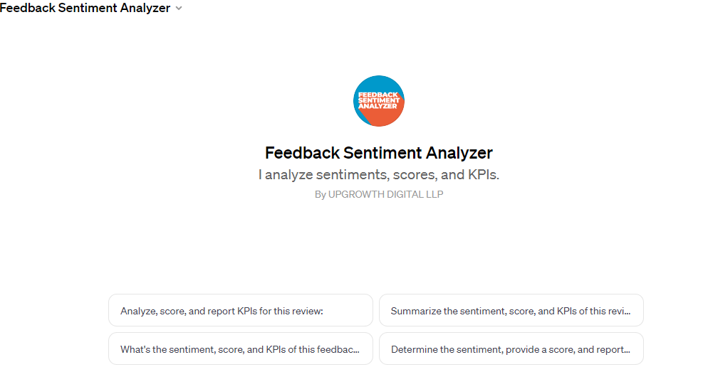 Feedback Sentiment Analyzer