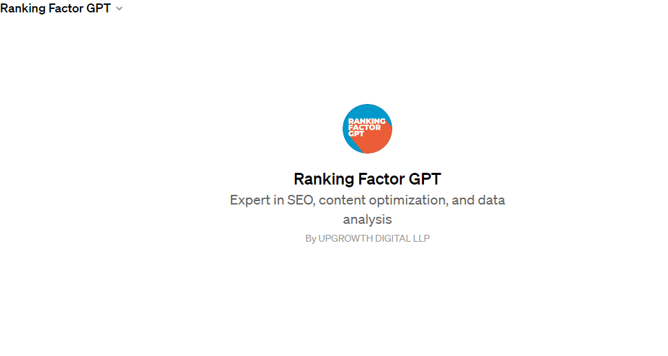 Ranking Factor GPT