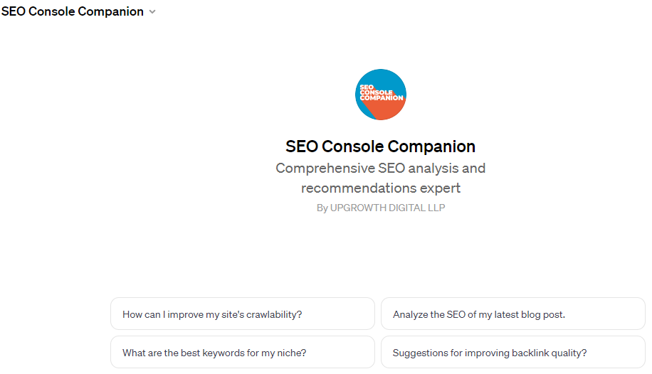 SEO Console Companion