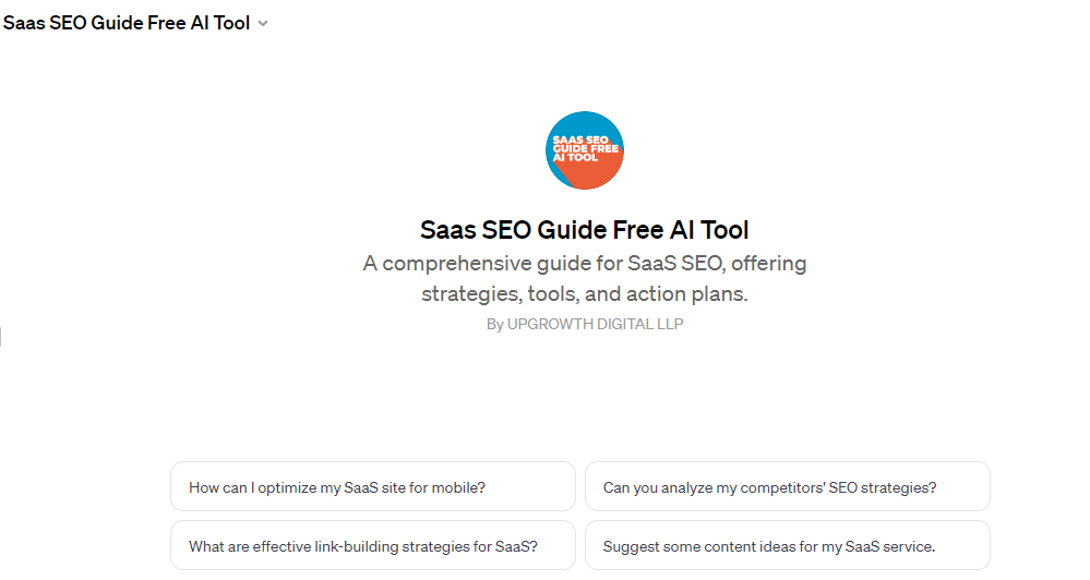 SaaS SEO Guide Free AI Tool
