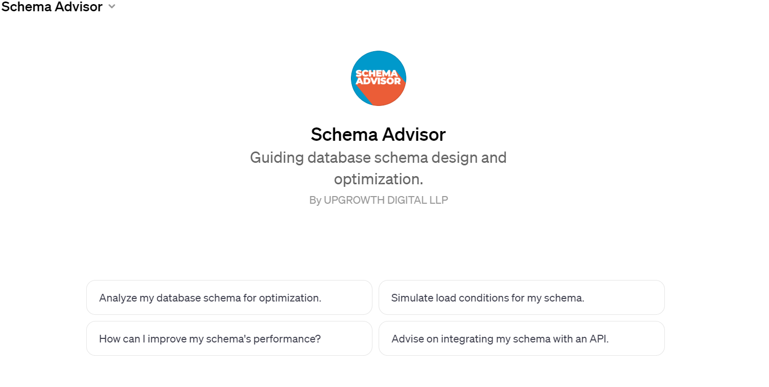 Schema Advisor