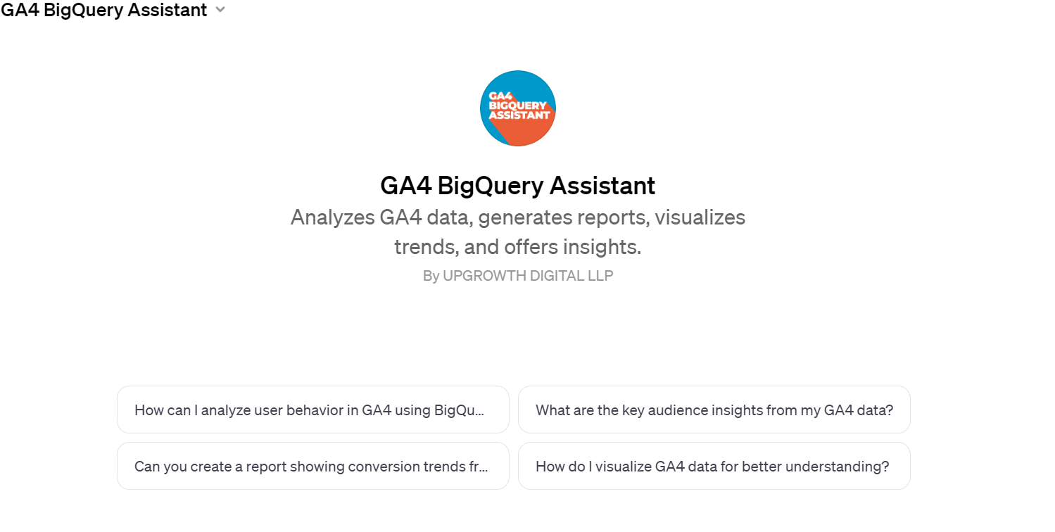 GA4 BigQuery Assistant