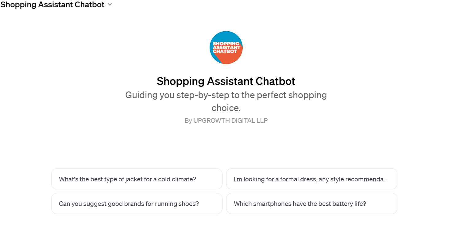 Shopping Assistant Chatbot