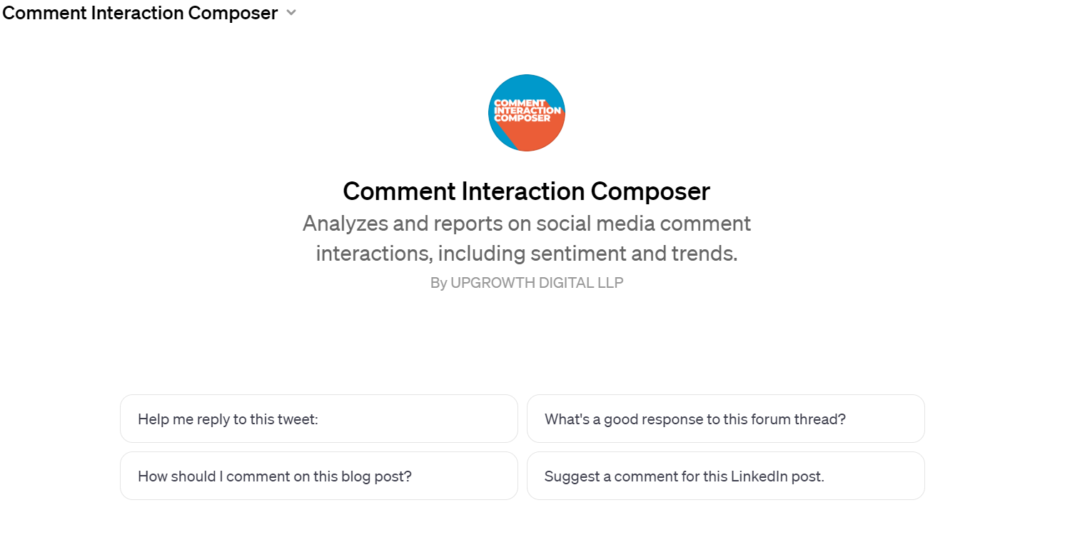 Comment Interaction Composer